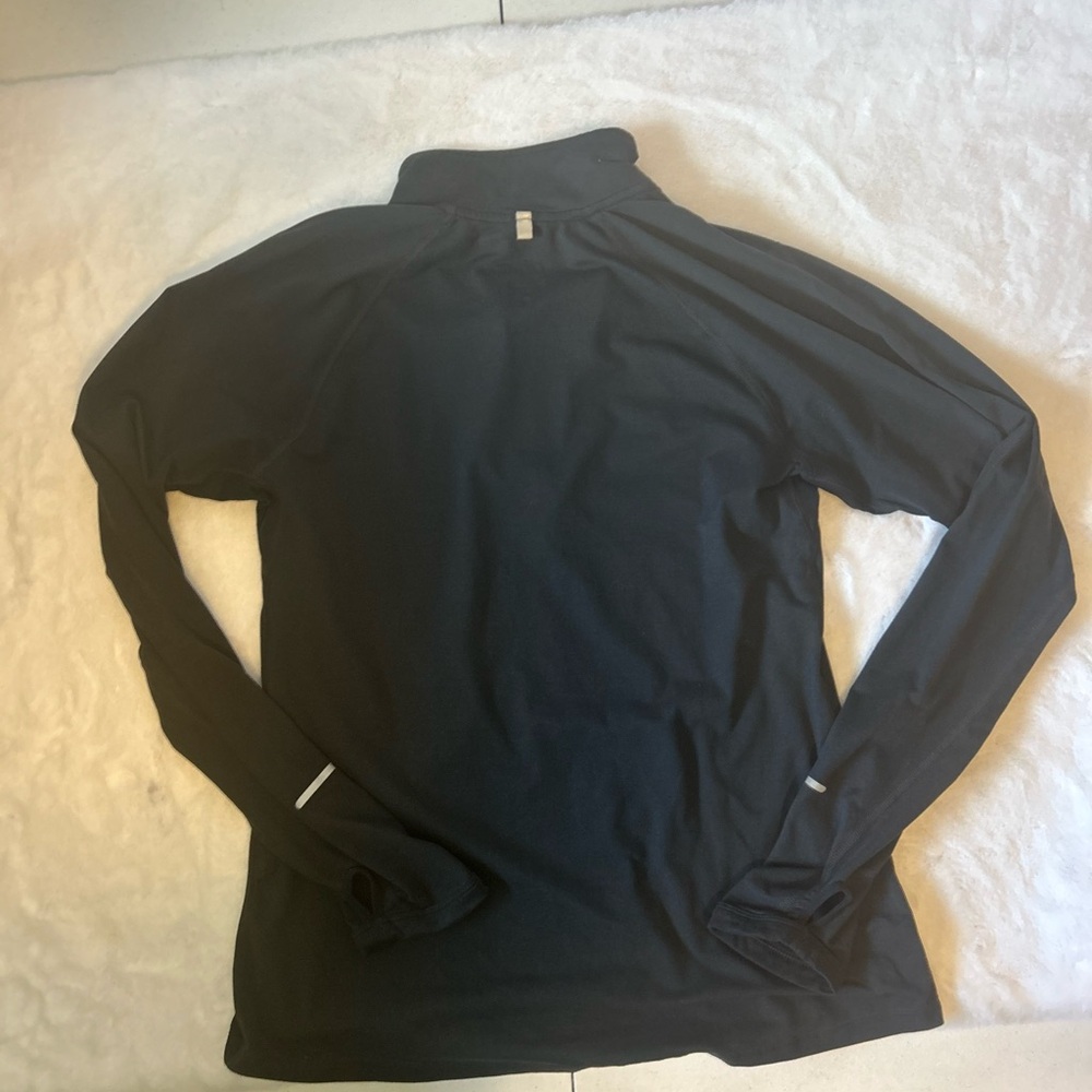 Nike Dri Fit Quarter Zip Pullover Black Athletic Running Top Womens - Picture 14 of 14